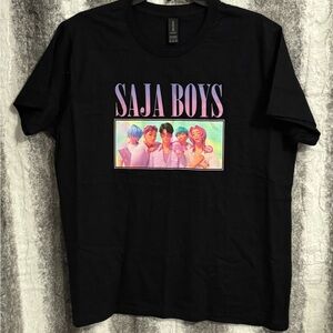Gildan Black Softstyle Tee K-Pop Saja Boys Demon Hunters size XL